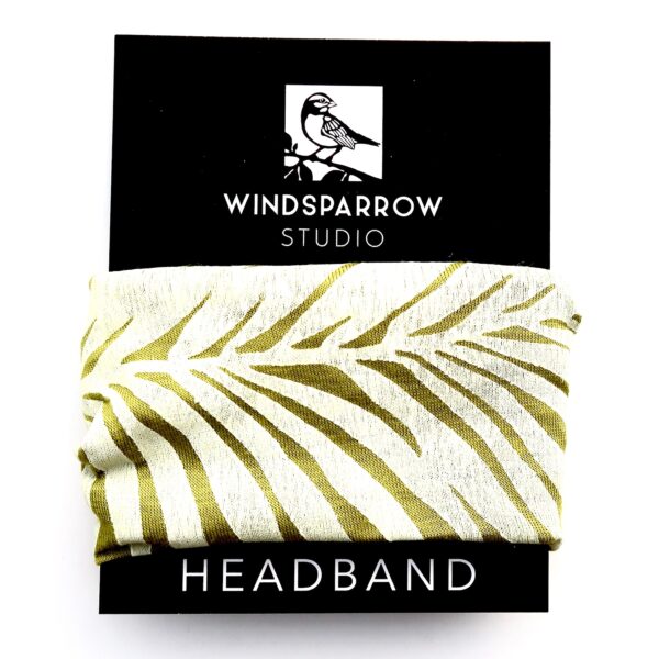 Palm Leaf headband (white ink)