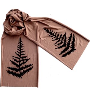 Fern skinny scarf (black ink)