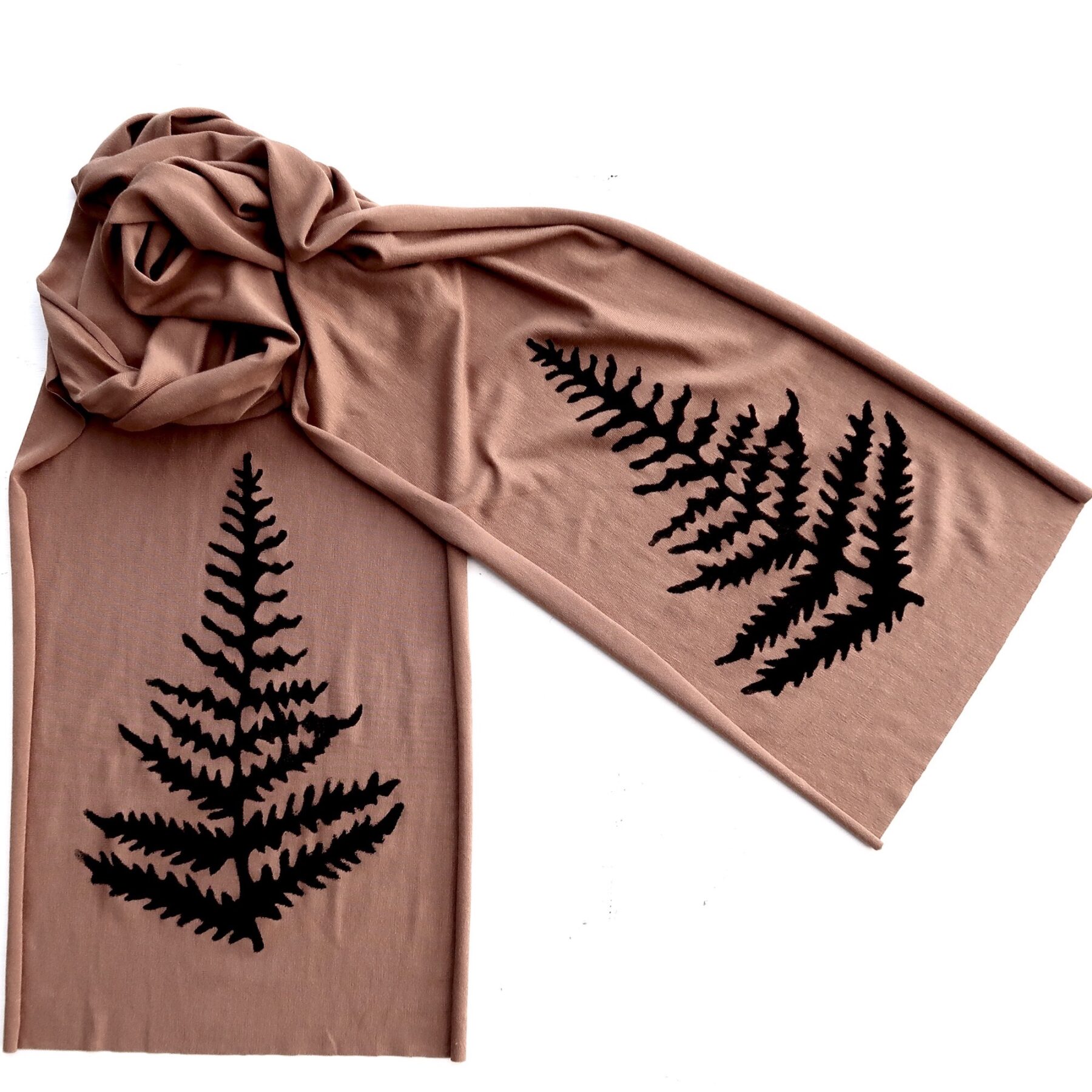 Fern skinny scarf (black ink)