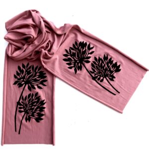 Allium skinny scarf (black ink)