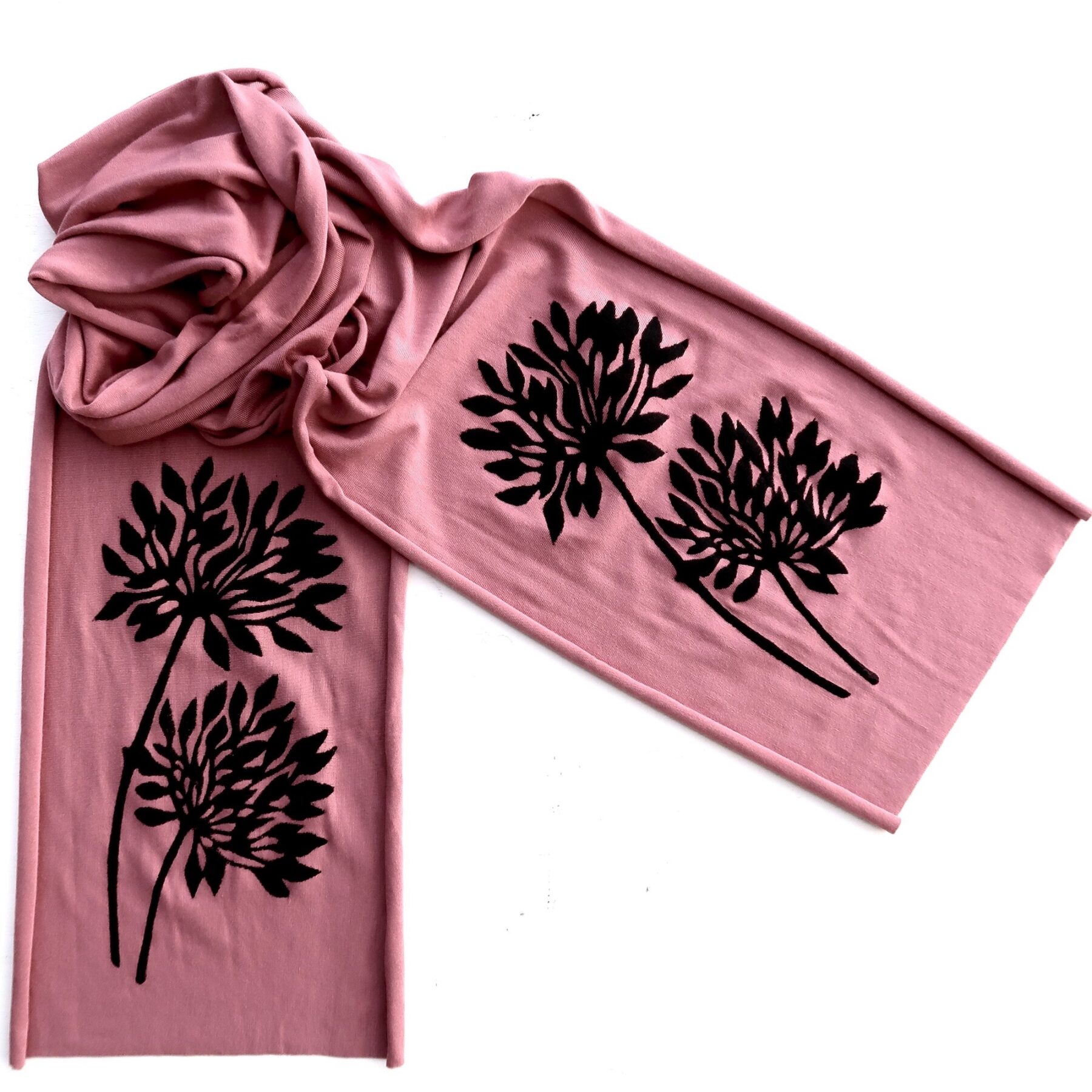 Allium skinny scarf (black ink)
