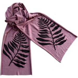 Frond skinny scarf (black ink)