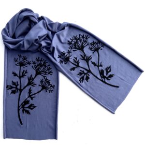 Parsley skinny scarf (black ink)