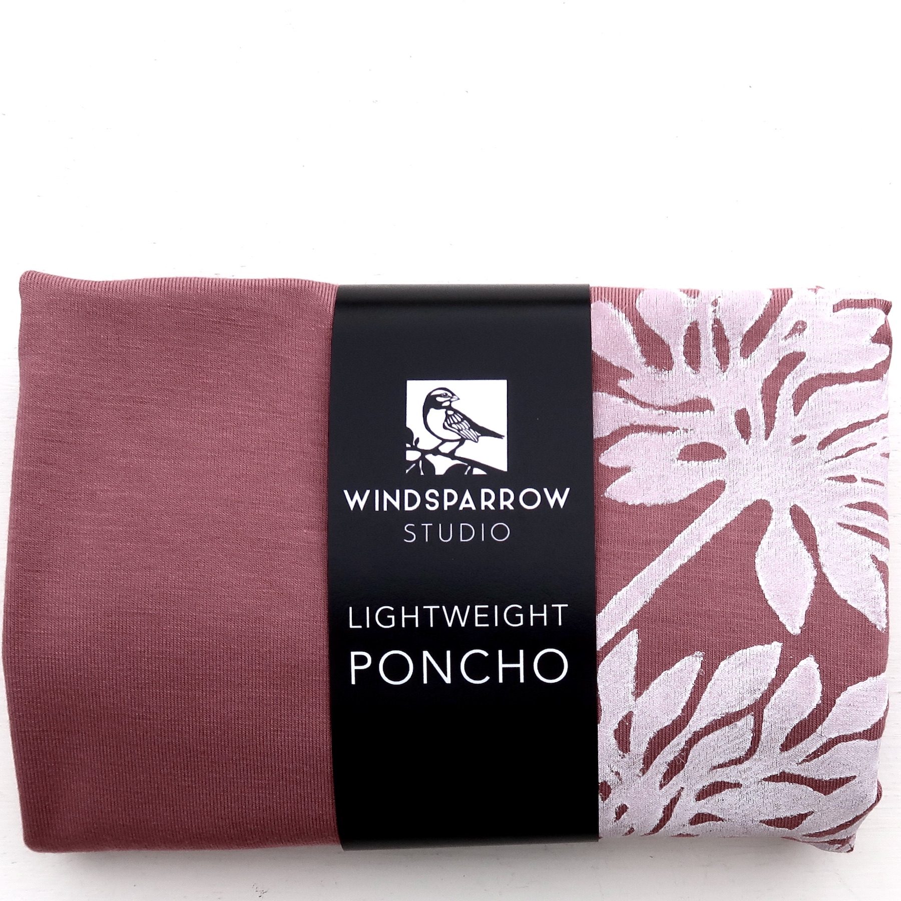 Allium Poncho (white ink) in packaging