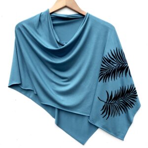 Palm Leaf Poncho (black ink)