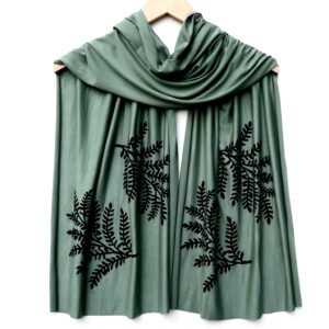 Leafy Branch scarf (black ink)