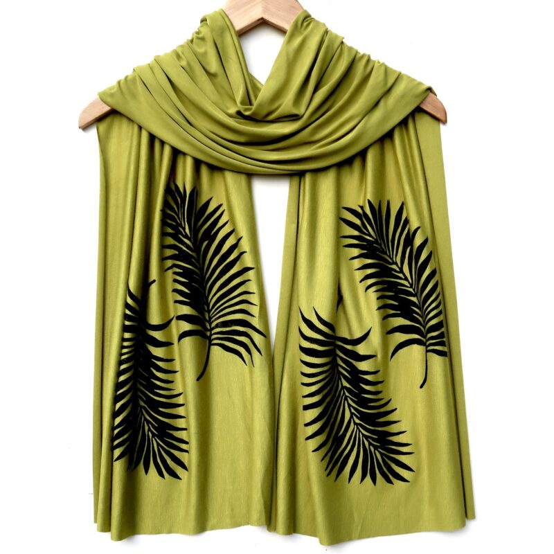Palm Leaf scarf (black ink)