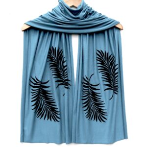Palm Leaf Scarf (black ink)