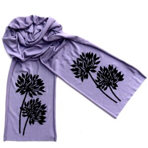 Allium skinny scarf (black ink)