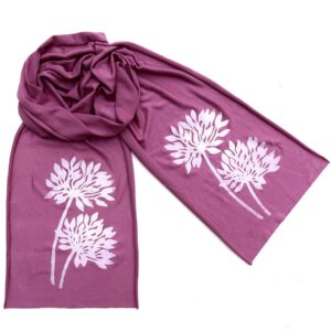 Allium skinny scarf (white ink)