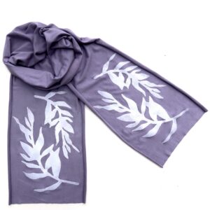 Laurel skinny scarf (white ink)