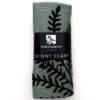 Leafy Branch skinny scarf (black ink) in packaging