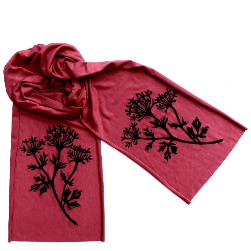Parsley skinny scarf (black ink)