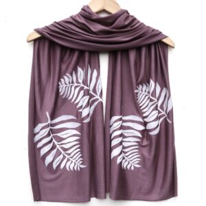 Frond Scarf (white ink)